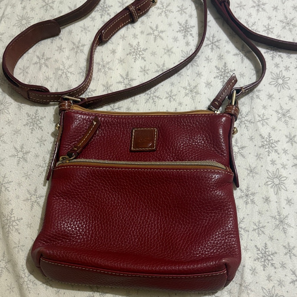 Dooney & Bourke Burgundy Leather Crossbody Bag